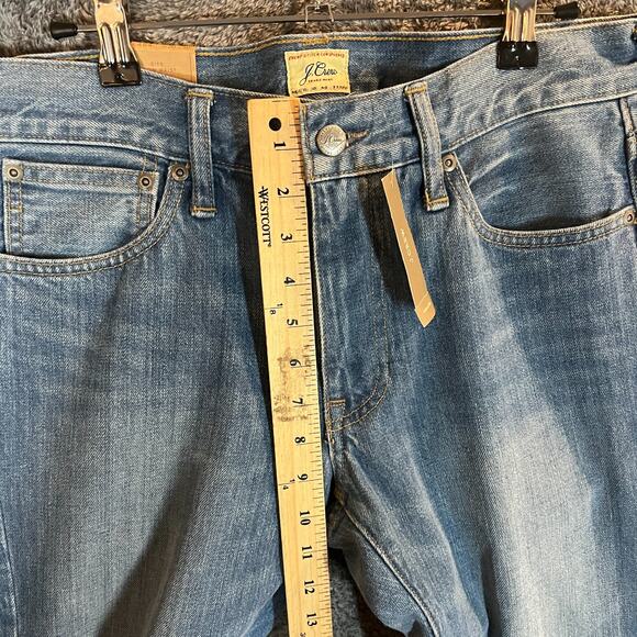 J Crew Jeans Mens 30x30 Light Wash 484 Slim Fit 100% Cotton Midrise Denim New - Picture 9 of 10